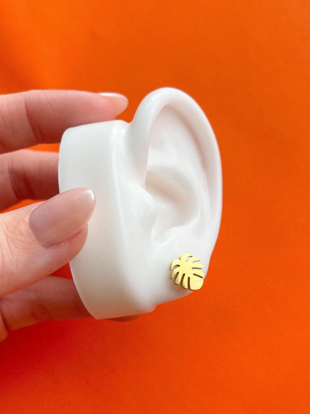 Monstera Butterfly Back Studs