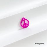 Peace Sign Hoop Charm