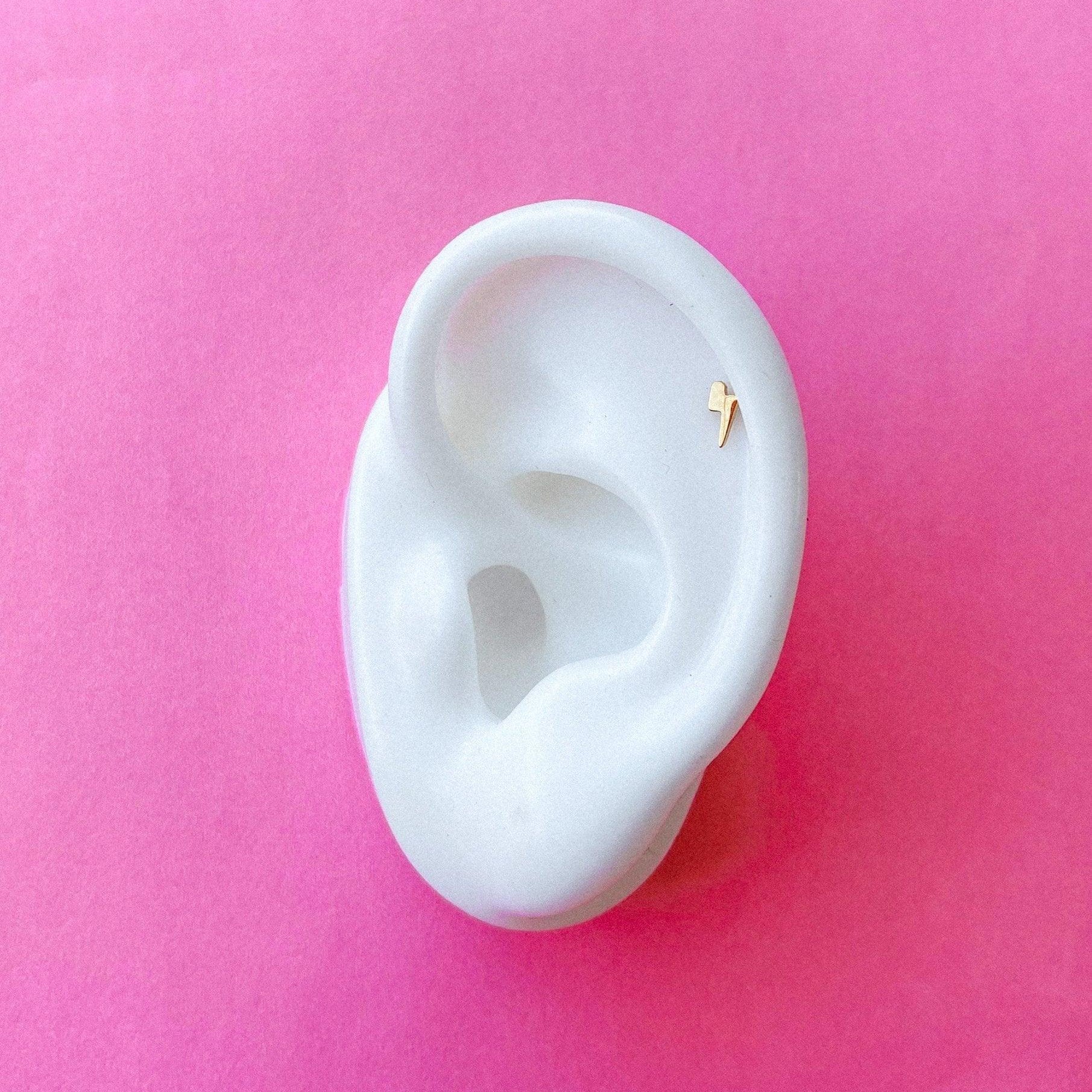 Lightning Bolt Flat Back Stud
