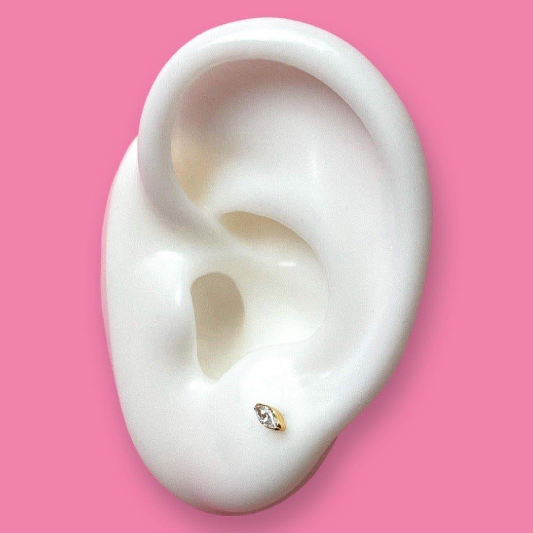 Marquise Flat Back Stud