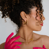 Pearl Studded Hoops