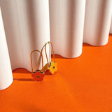 Golden Daisy Hoops