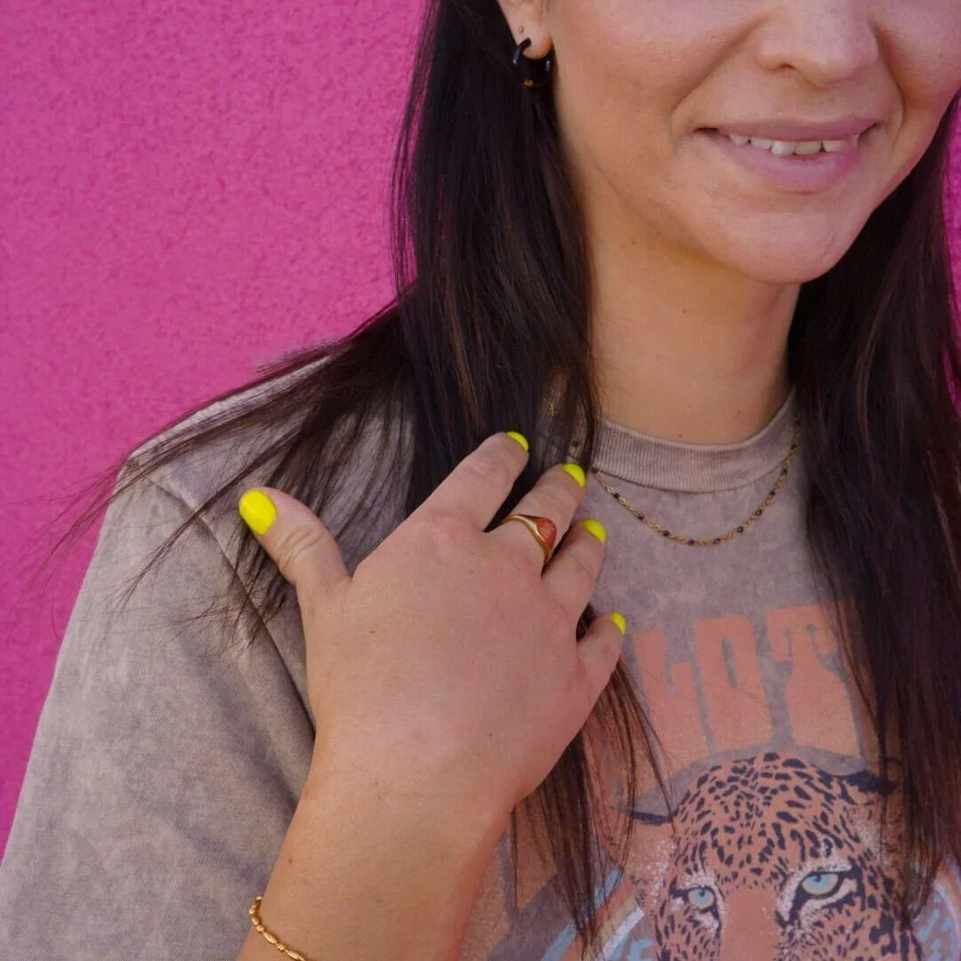 Black Enamel Dotted Necklace