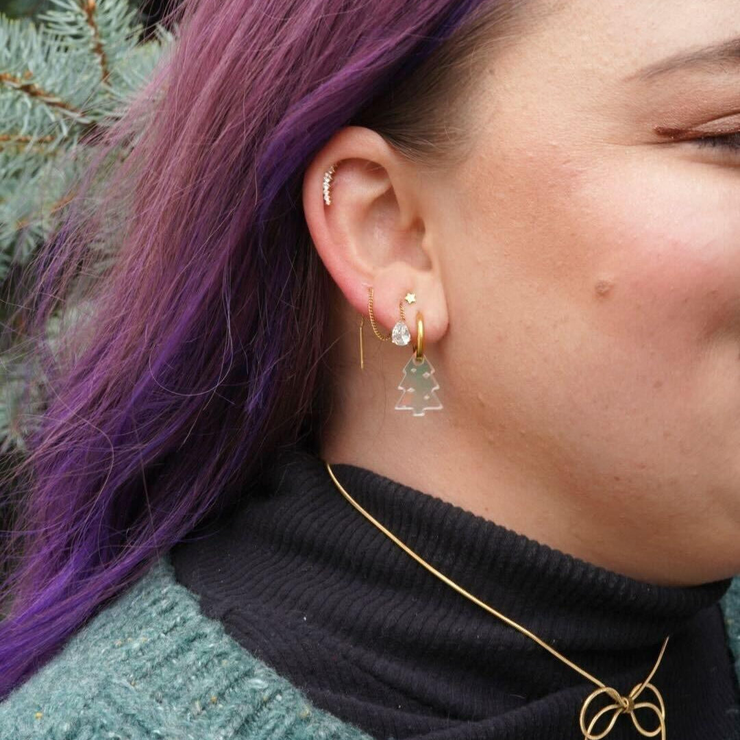 Crystal Ear Climber Flat Back Stud
