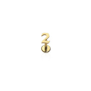 Number Flat Back Stud