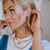 Pear Zirconia Hoops