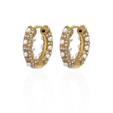 Angelic Diamond and Pearl Hoops