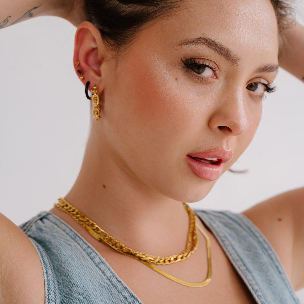 Bezel Baguette Flat Back Stud