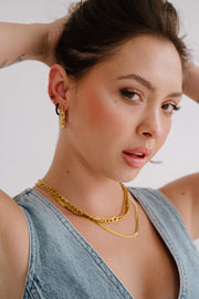 Bezel Baguette Flat Back Stud