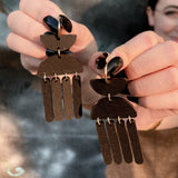 Matte Black Pestle Earrings