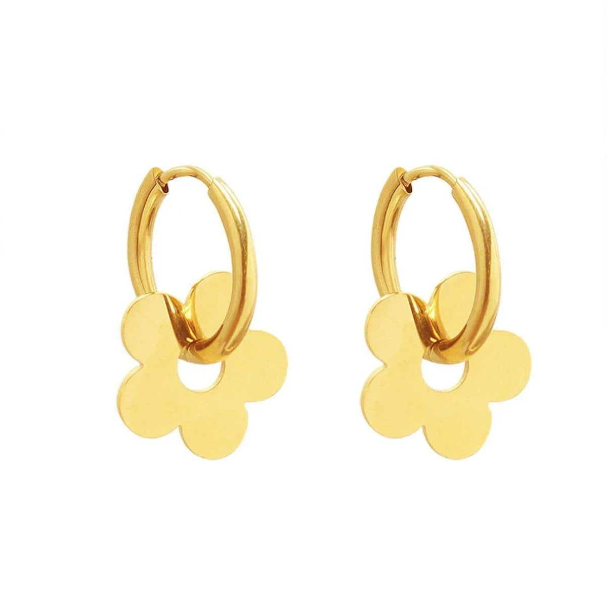 Ring Around Daisy Hoop Earrings