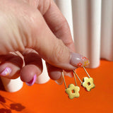 Golden Daisy Hoops