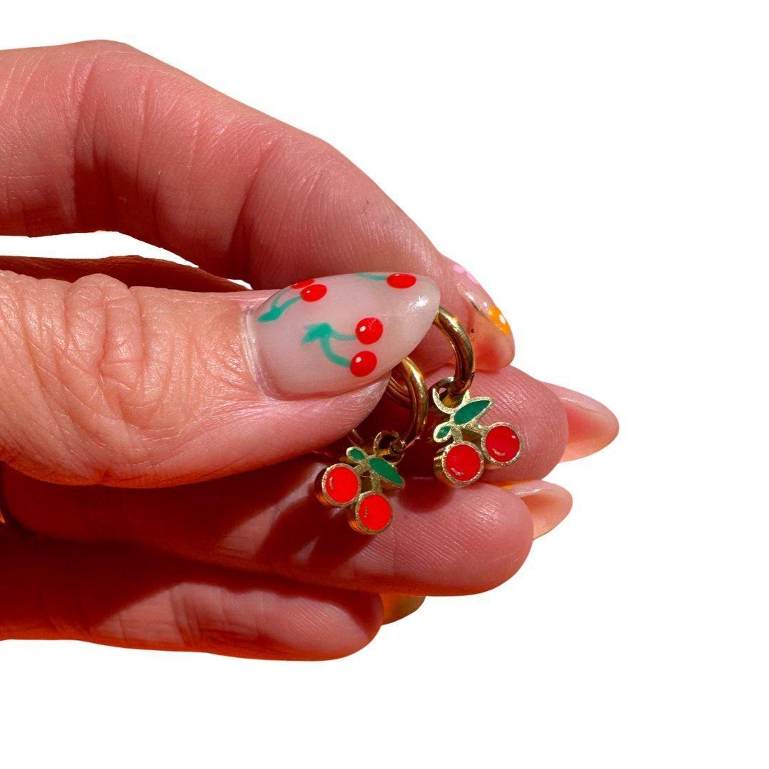 Fruit Charm Hoops