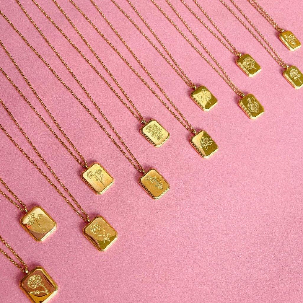 Birth Flower Necklace