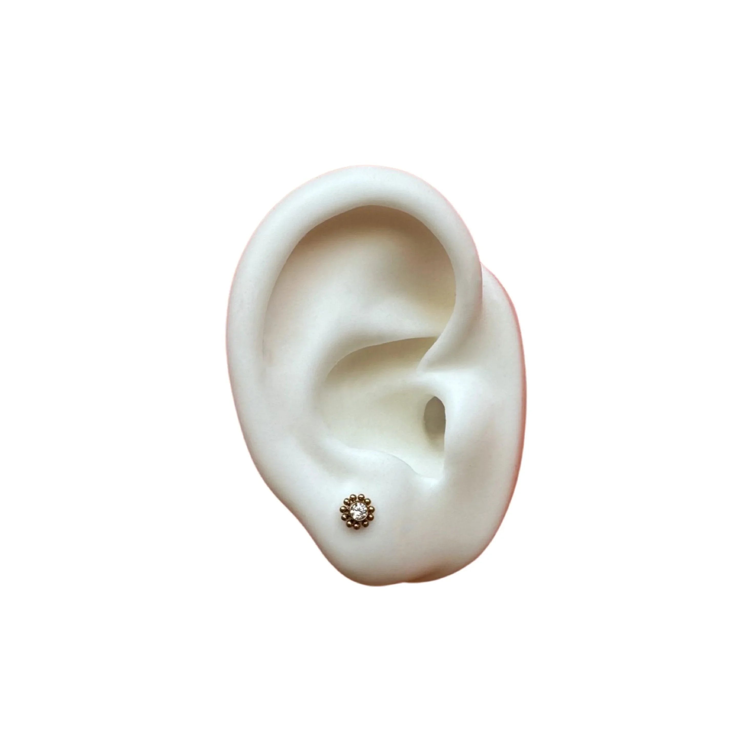 Zirconia Daisy Flat Back Stud