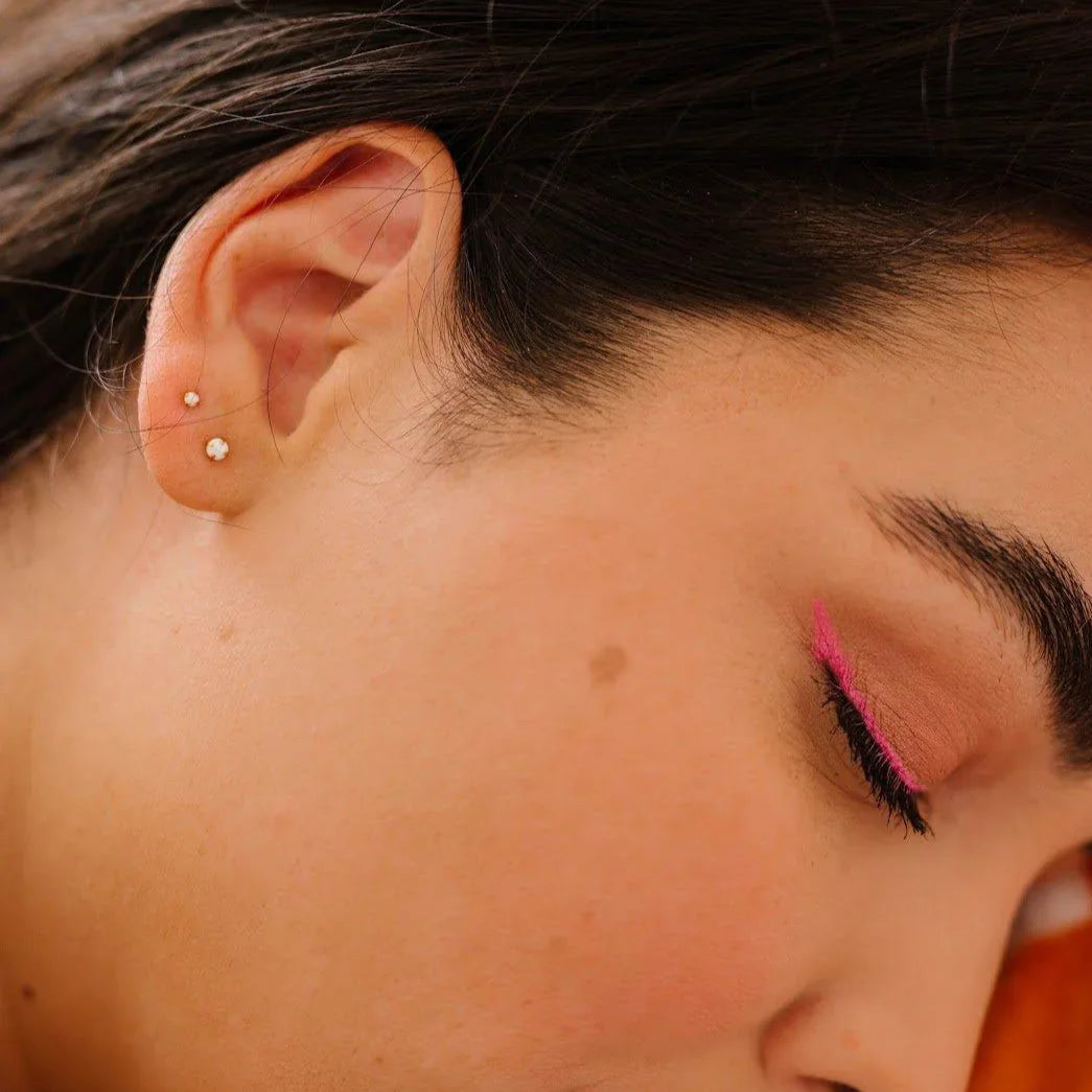 Opal 3mm Flat Back Stud