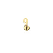 Number Flat Back Stud