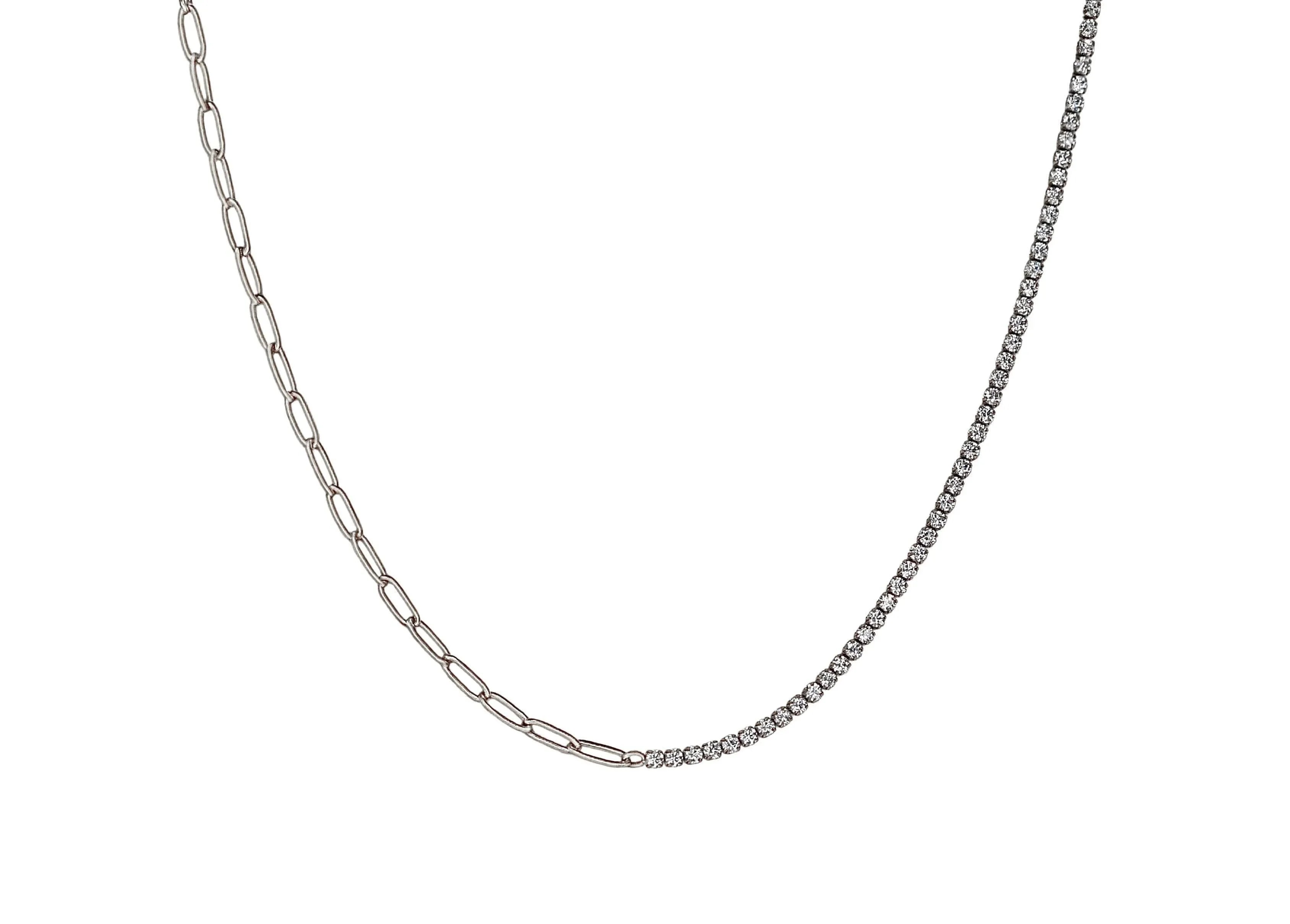 Tennis - Paperclip Hybrid Necklace