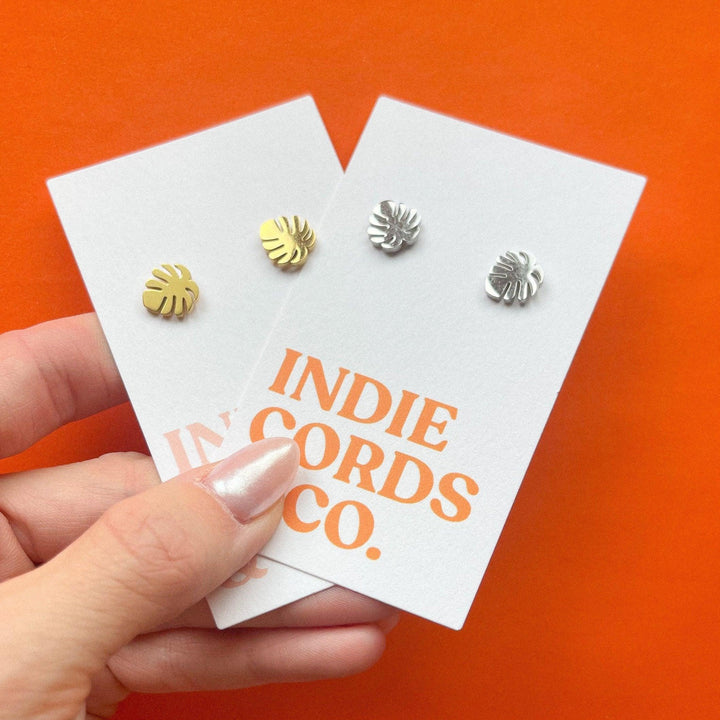 Monstera Butterfly Back Studs