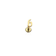 Number Flat Back Stud