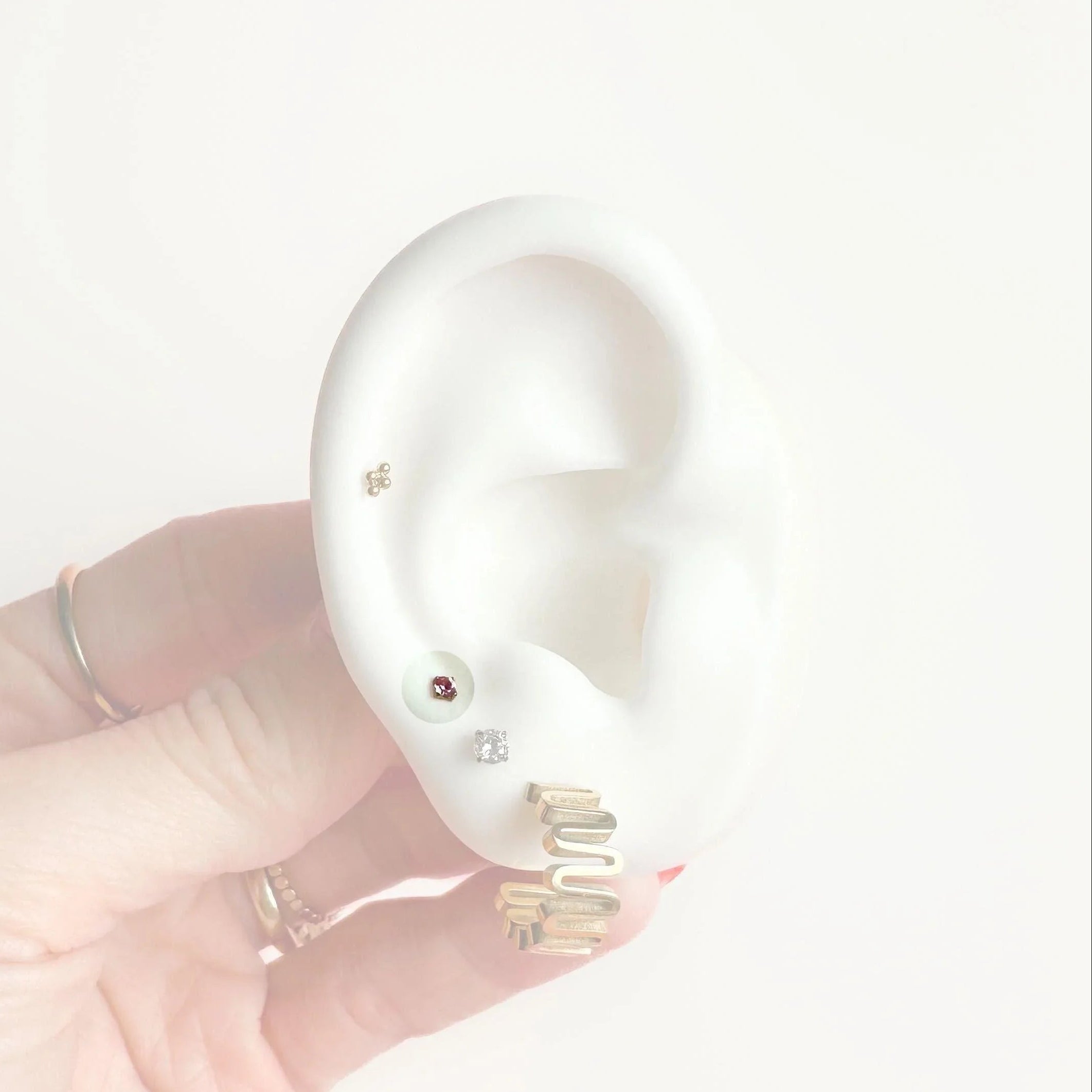 Micro Pink Gem Flat Back Stud
