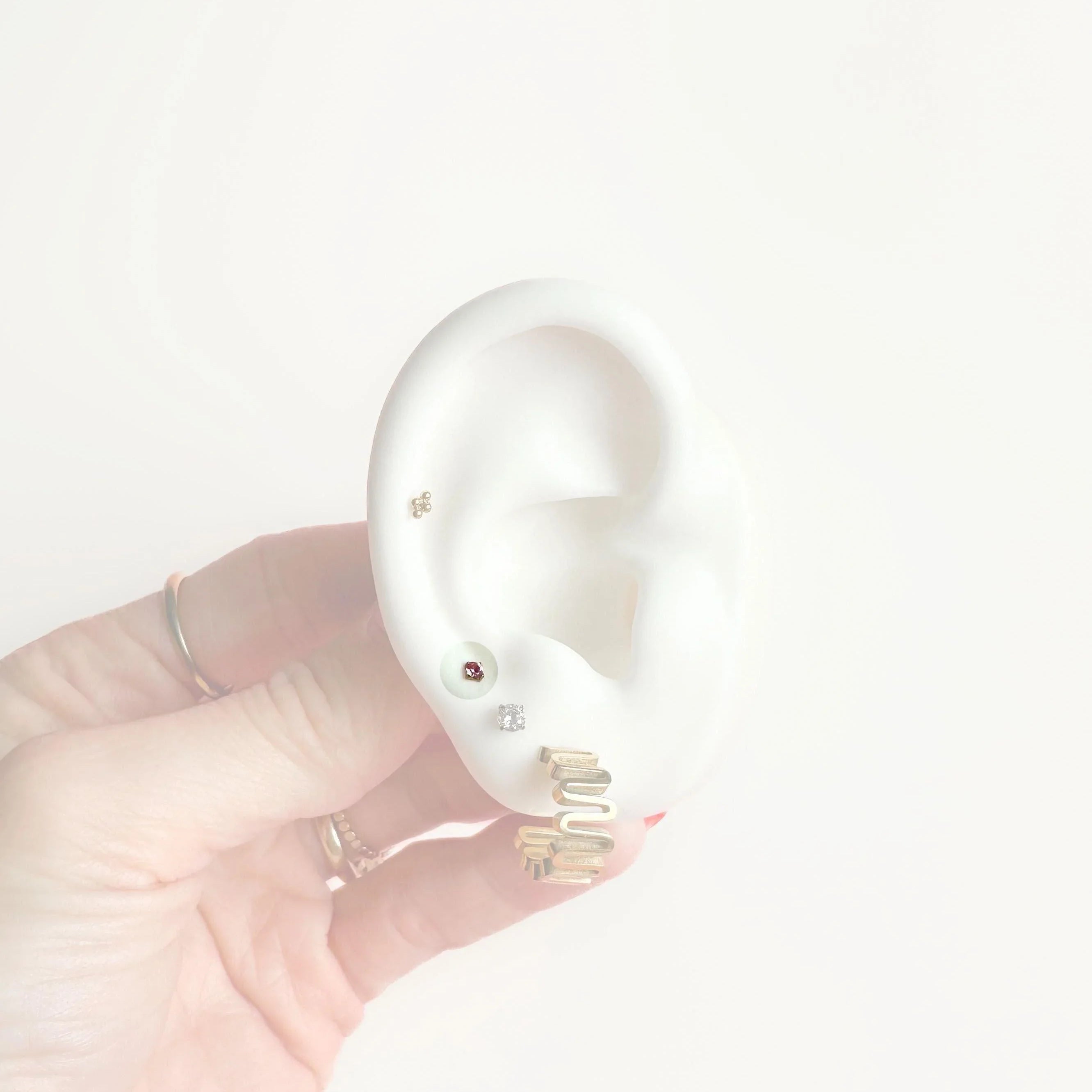 Micro Pink Gem Flat Back Stud
