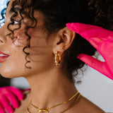 Pearl Studded Hoops