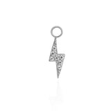 Lightning Bolt Titanium Clicker Hoop Charm