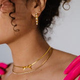 Pearl Studded Hoops