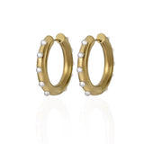 Pearl Studded Hoops