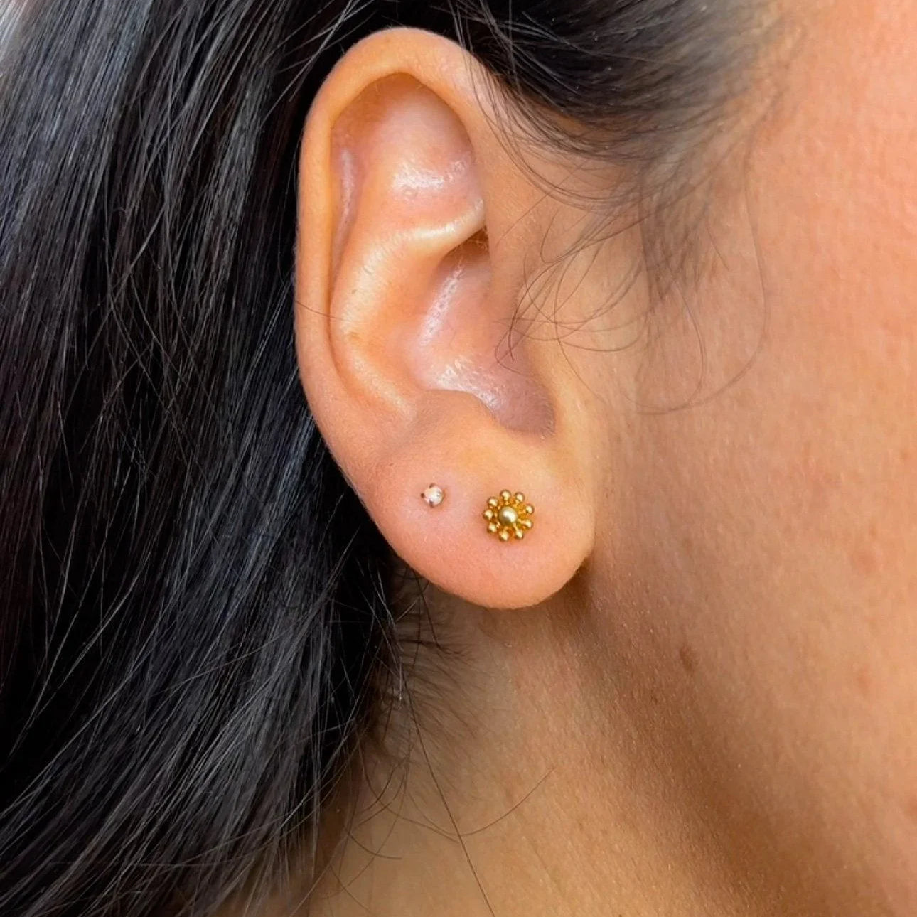 Sun Flat Back Stud