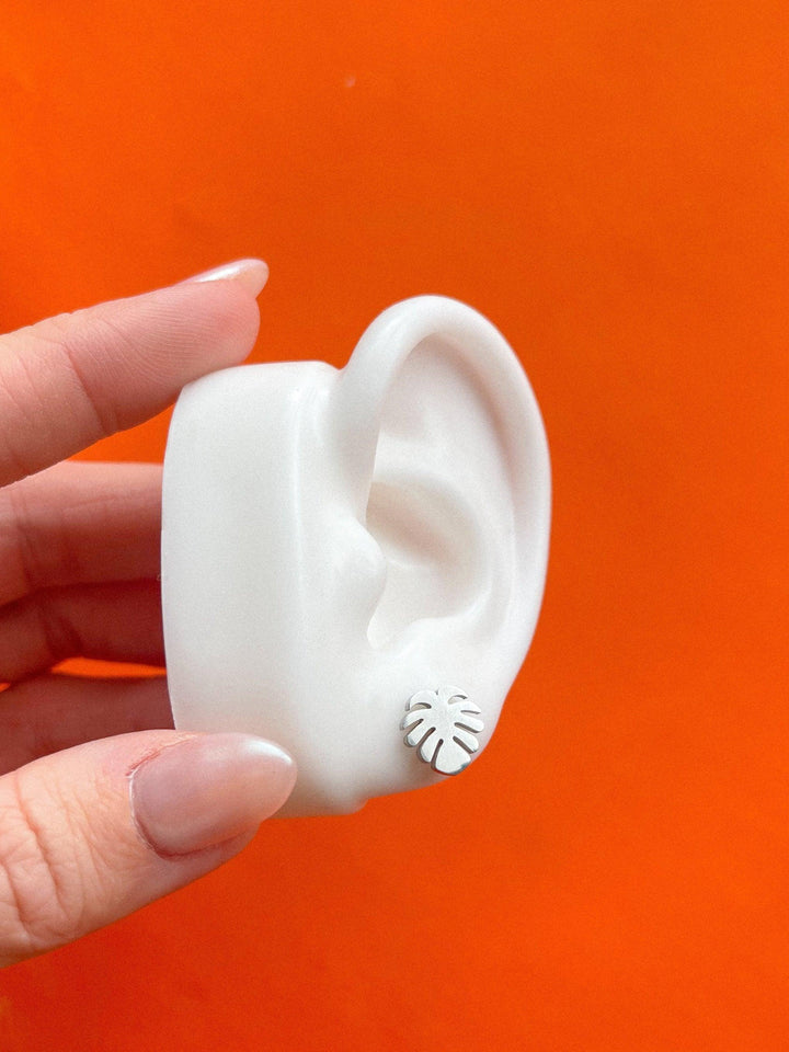 Monstera Butterfly Back Studs